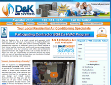 Tablet Screenshot of dkairsystems.com